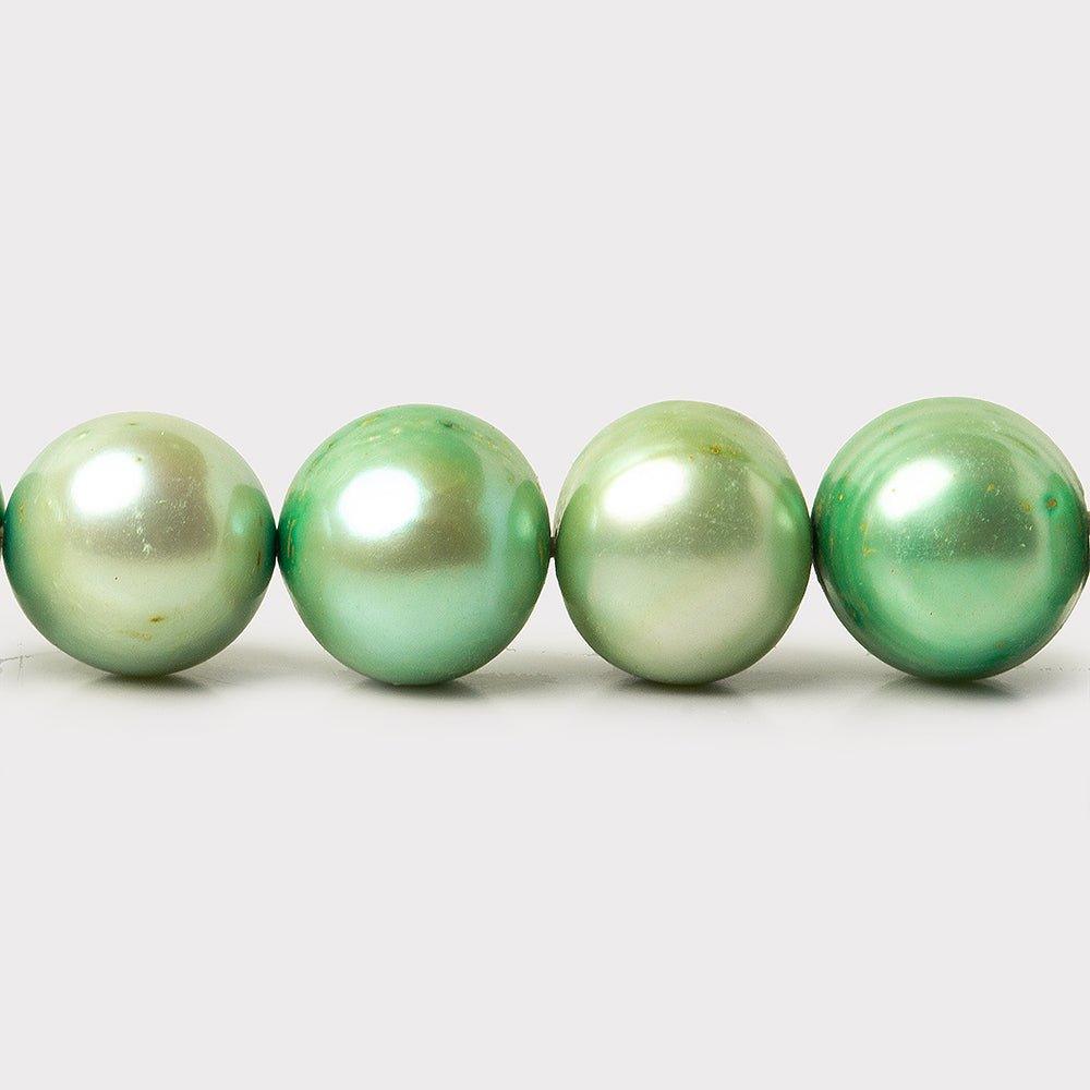 Spring Green Freshwater Pearls Baroque Side Drilled 10-11mm - The Bead Traders