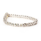 Sterling Silver Plated Brass Round 5mm Bead Corrugated Waves, 8" length, 47 pcs - The Bead Traders
