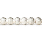 Sterling Silver plated Brass Round 6mm Stardust Bead, 8" length, 37 pcs - The Bead Traders