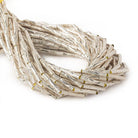 Sterling Silver Plated Brass Tube 12x2mm, 8" length, 18 pcs - The Bead Traders