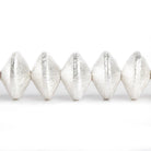 Sterling Silver Plated Copper Brushed Disc 8 inch 29 pcs - The Bead Traders