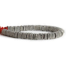 Sterling Silver Plated Copper Rondelle Antiqued, Twist Center 8 inch 64 pcs - The Bead Traders
