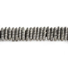 Sterling Silver Plated Copper Rondelle Antiqued, Twist Center 8 inch 64 pcs - The Bead Traders