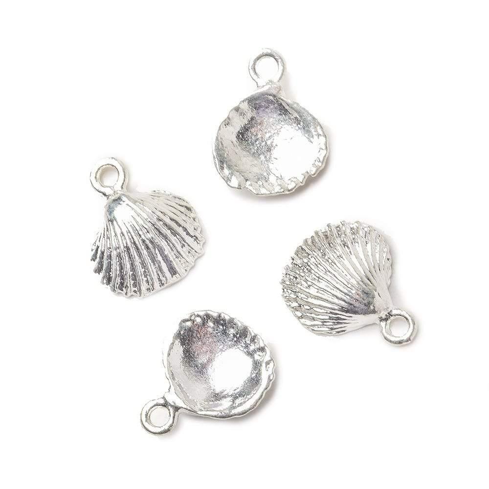 Sterling Silver plated Seashell Charm Set of 4 - The Bead Traders