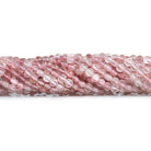 Strawberry Quartz checkerboard calibrated faceted coins 12 inch 85 pieces - The Bead Traders