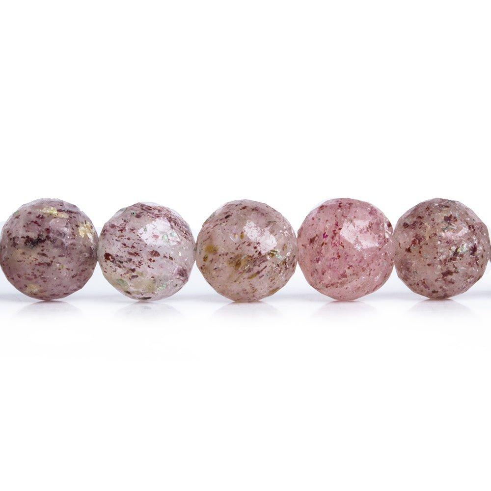 Strawberry Quartz Faceted Round Beads 8 inches 22 pieces - The Bead Traders