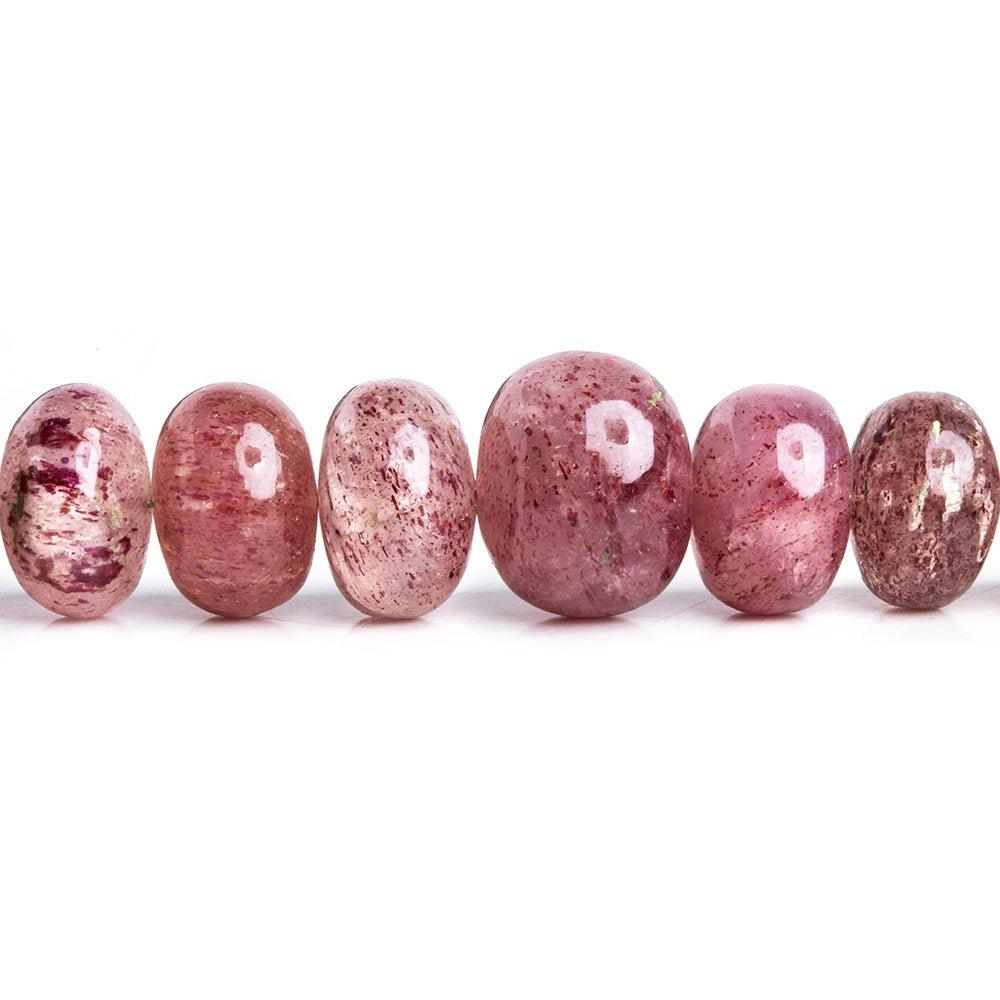 Strawberry Quartz Plain Rondelle Beads 18 inch 80 pieces - The Bead Traders