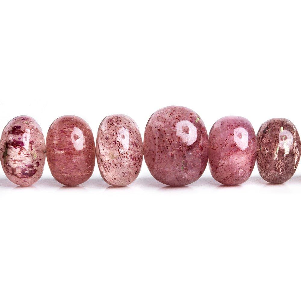 Strawberry Quartz Plain Rondelle Beads 18 inch 80 pieces - The Bead Traders