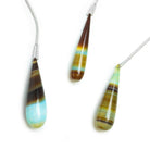Striped Chalcedony Teardrop Focal Bead 1 Piece - The Bead Traders