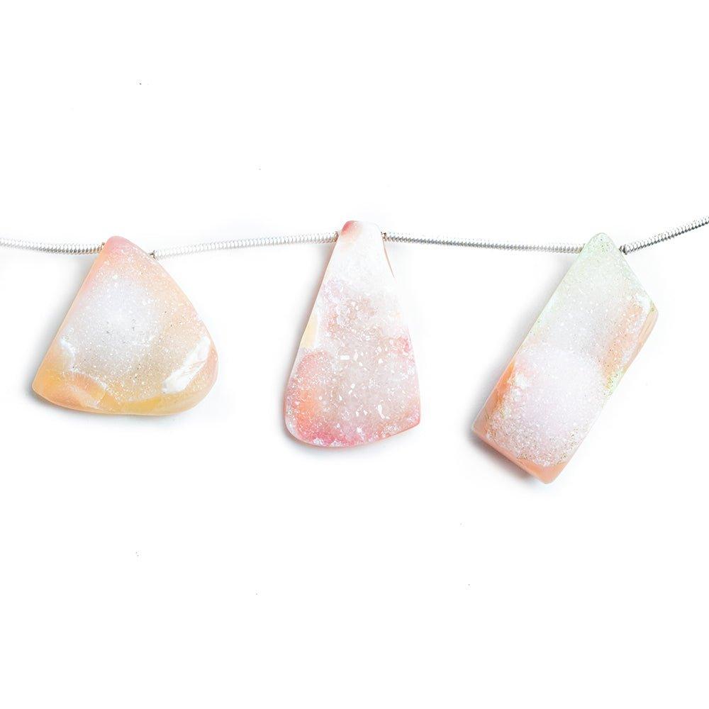 Sunset Agate Drusy Nugget Beads 12 inch 11 pieces - The Bead Traders