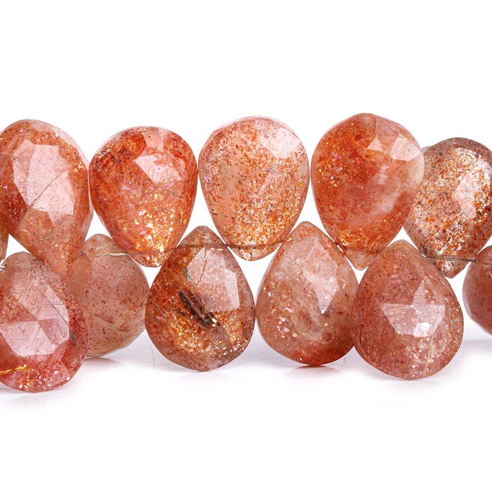 Sunstone Faceted Pear Beads 7.5 inch 40 pieces - The Bead Traders