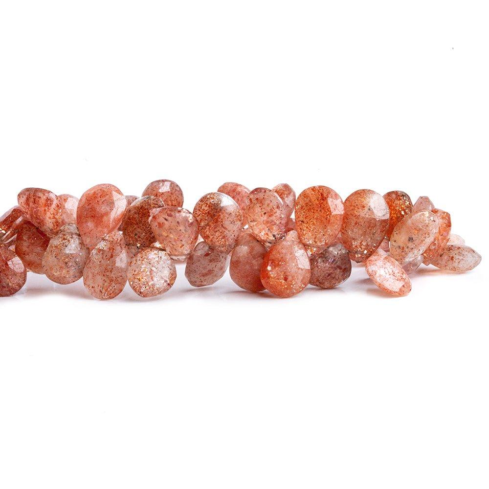Sunstone Faceted Pear Beads 8 inch 48 pieces - The Bead Traders