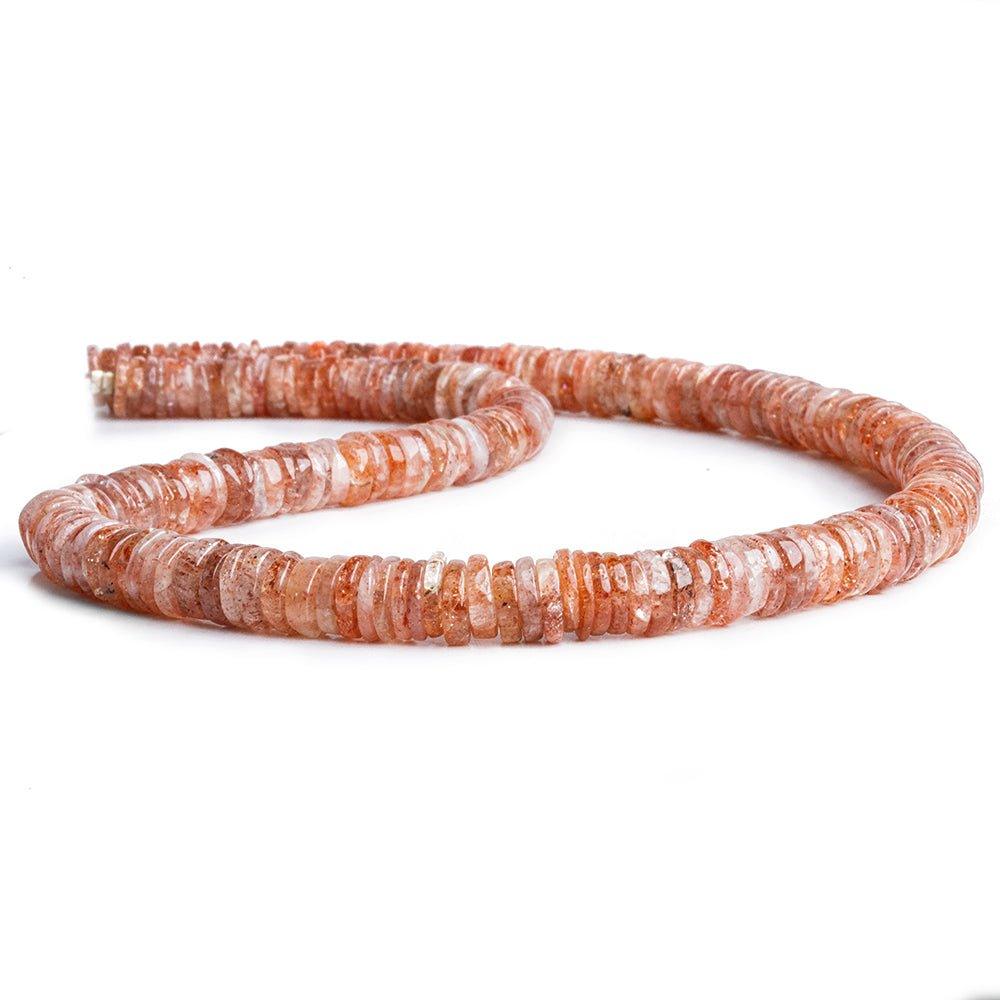 Sunstone Plain Heishi Beads 14 inch 220 pieces - The Bead Traders