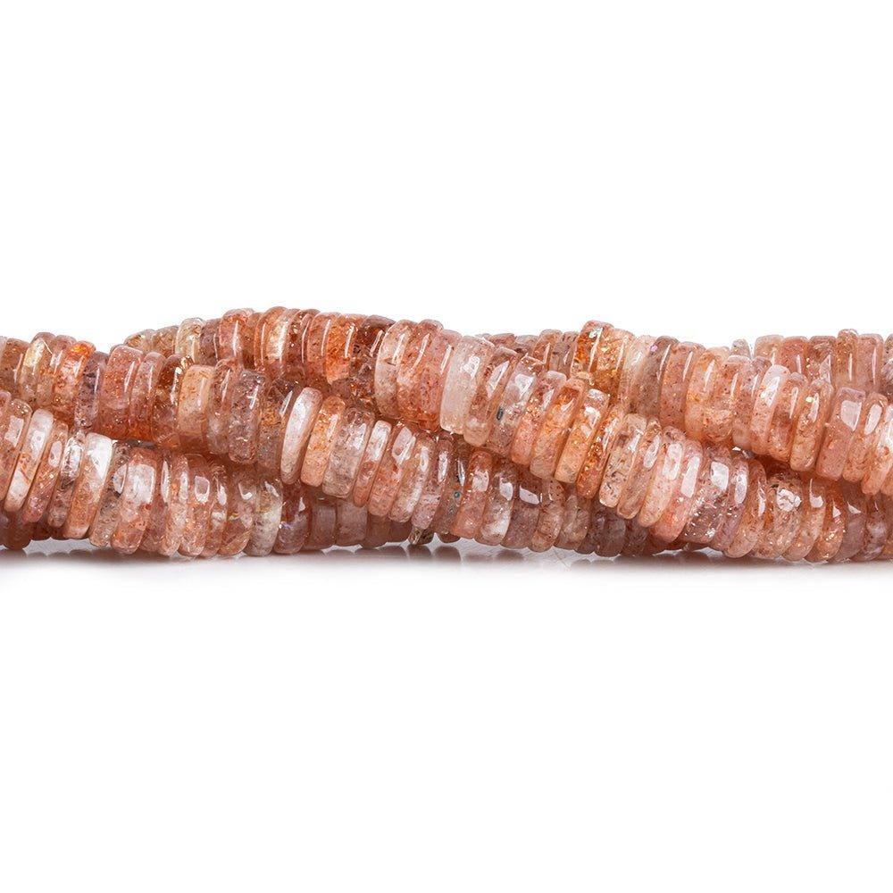 Sunstone Plain Heishi Beads 14 inch 220 pieces - The Bead Traders