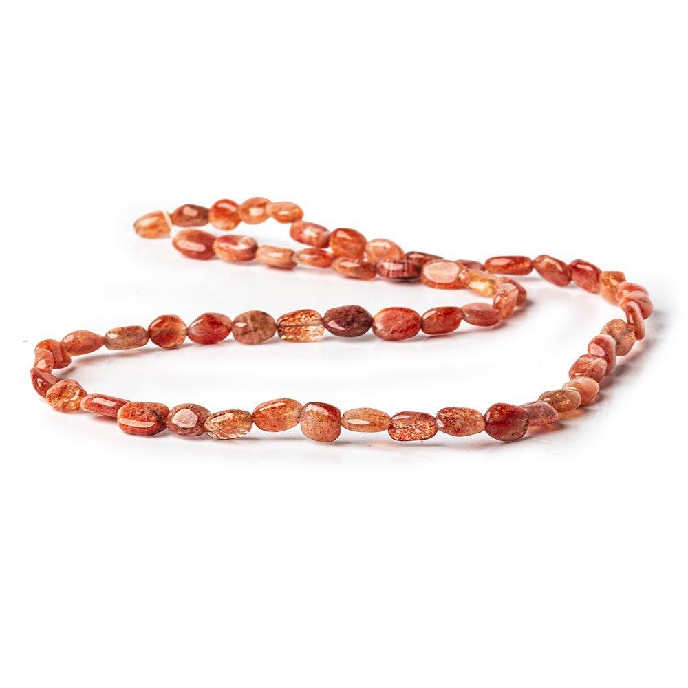 Sunstone Plain Oval Nugget Beads 52 pieces - The Bead Traders