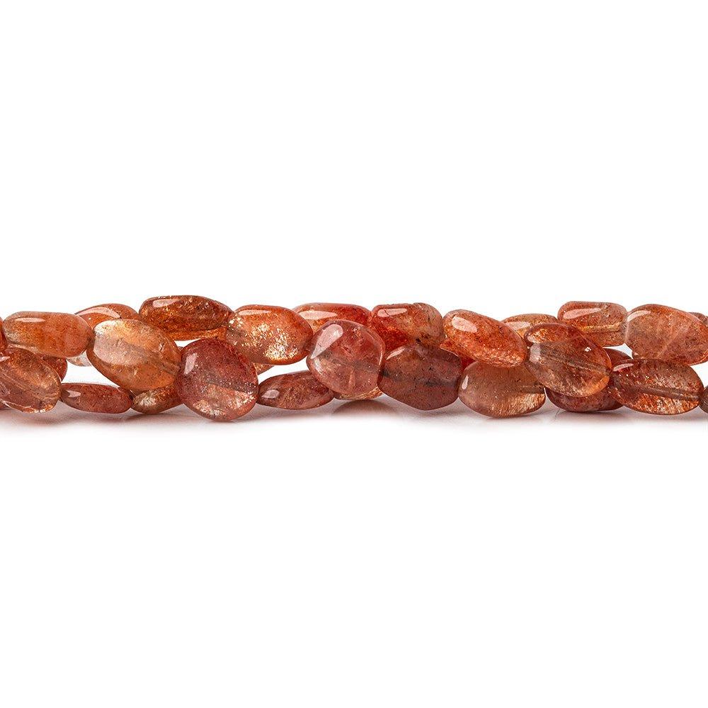 Sunstone Plain Oval Nugget Beads 52 pieces - The Bead Traders