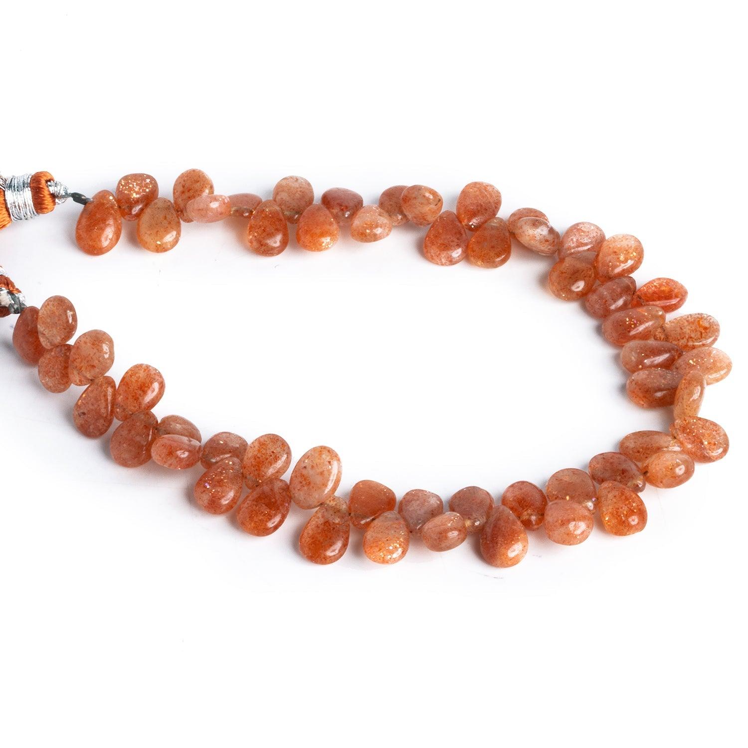 Sunstone Plain Pears 8 inch 50 beads - The Bead Traders
