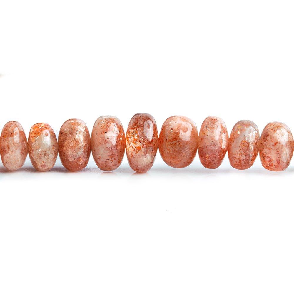 Sunstone Plain Rondelle Beads 18 inch 100 pieces - The Bead Traders
