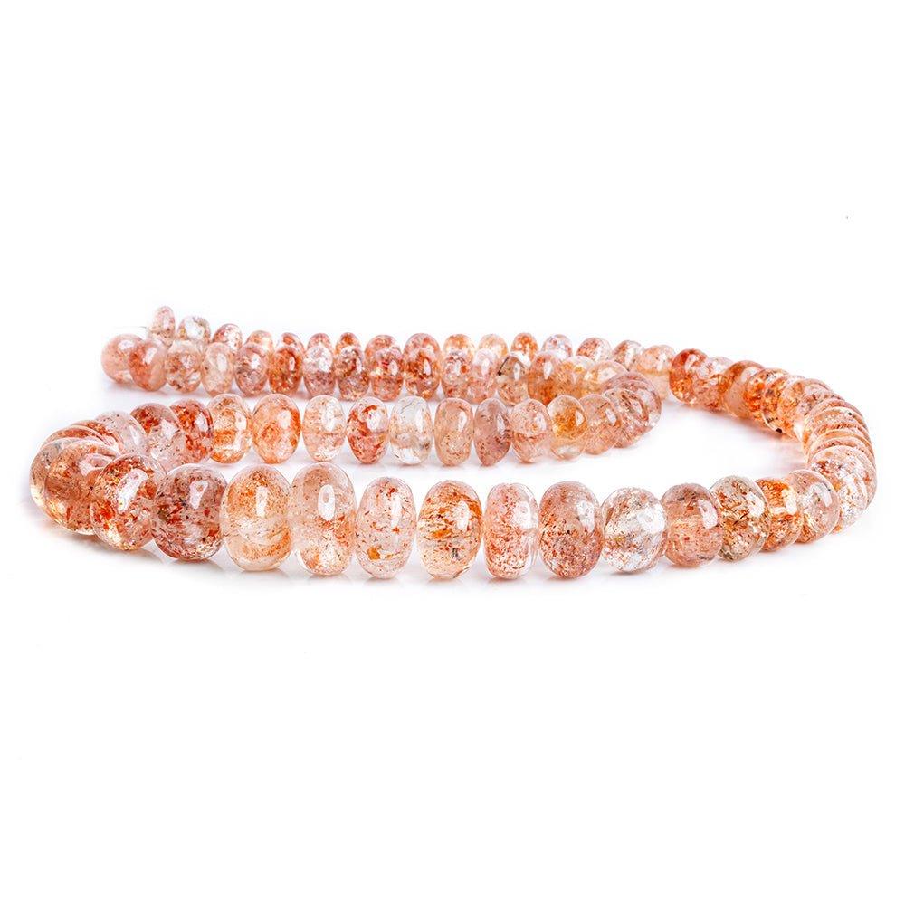 Sunstone Plain Rondelle Beads 18 inch 79 pieces - The Bead Traders