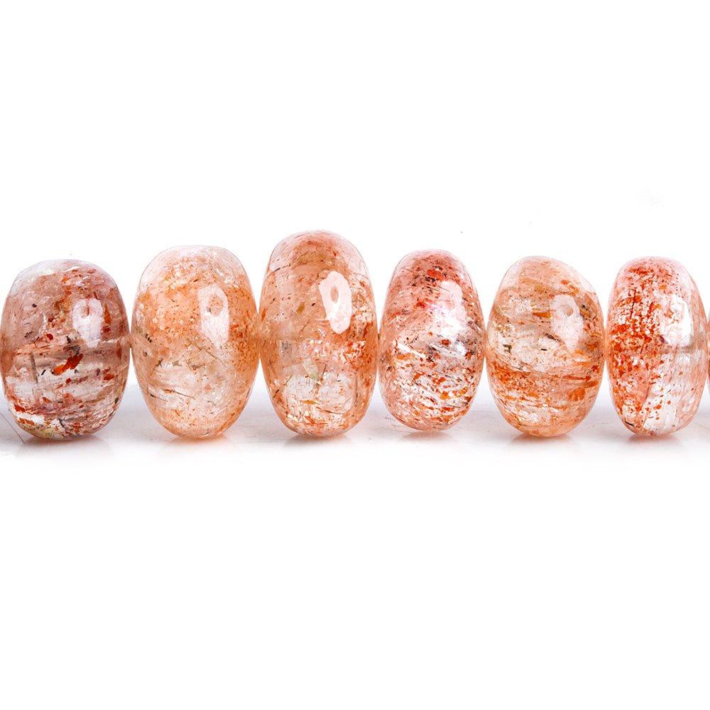 Sunstone Plain Rondelle Beads 18 inch 79 pieces - The Bead Traders