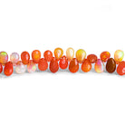 Tangerine Ethiopian Opal Pears 9 inch 70 beads - The Bead Traders