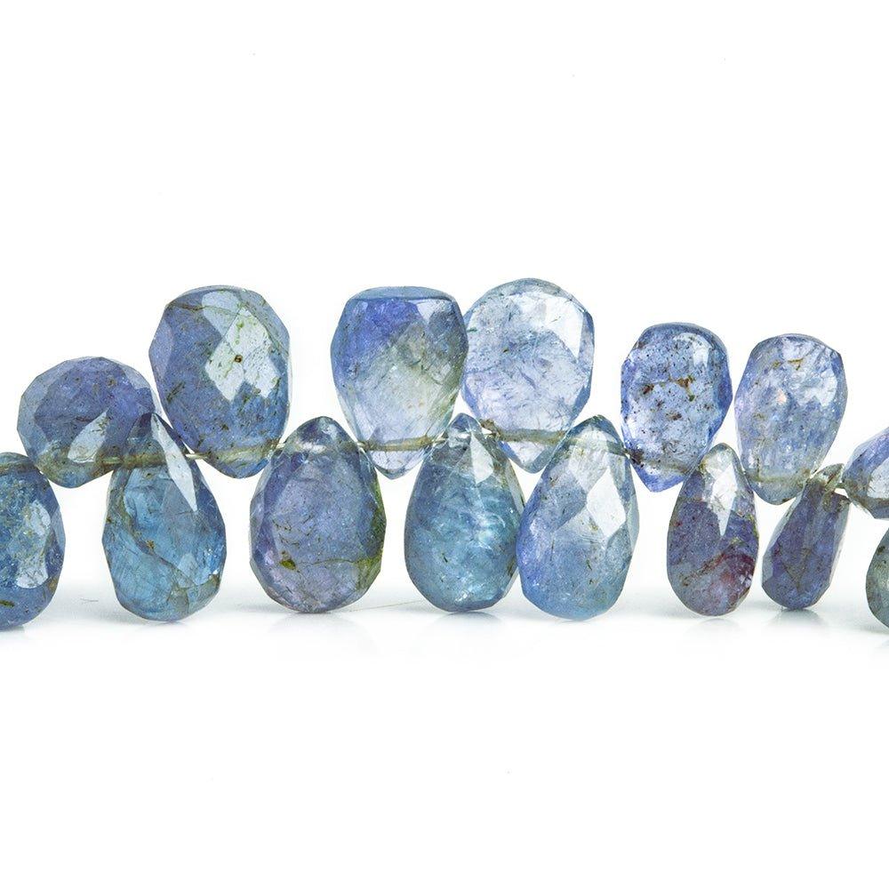 Tanzanite Faceted Pear & Teardrop Beads 8 inch 75 pieces - The Bead Traders