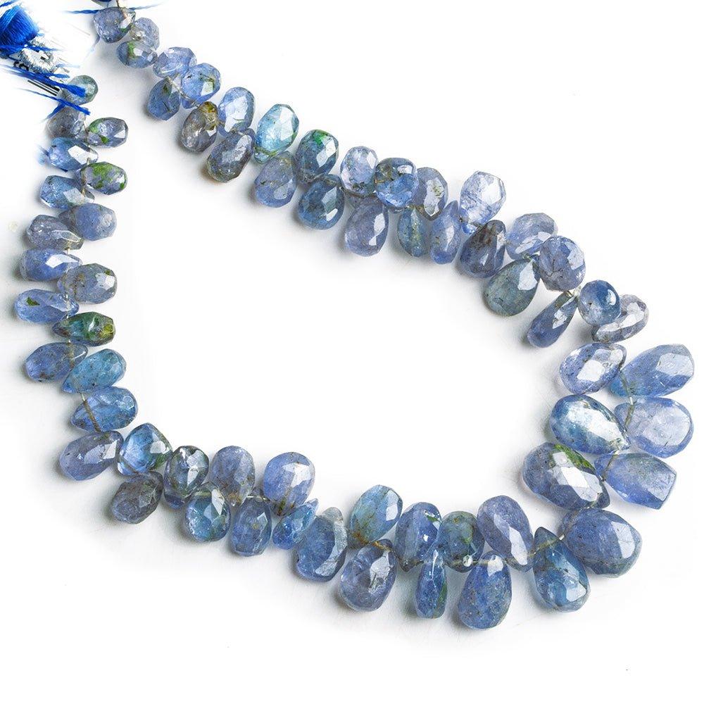 Tanzanite Faceted Pear & Teardrop Beads 8 inch 75 pieces - The Bead Traders
