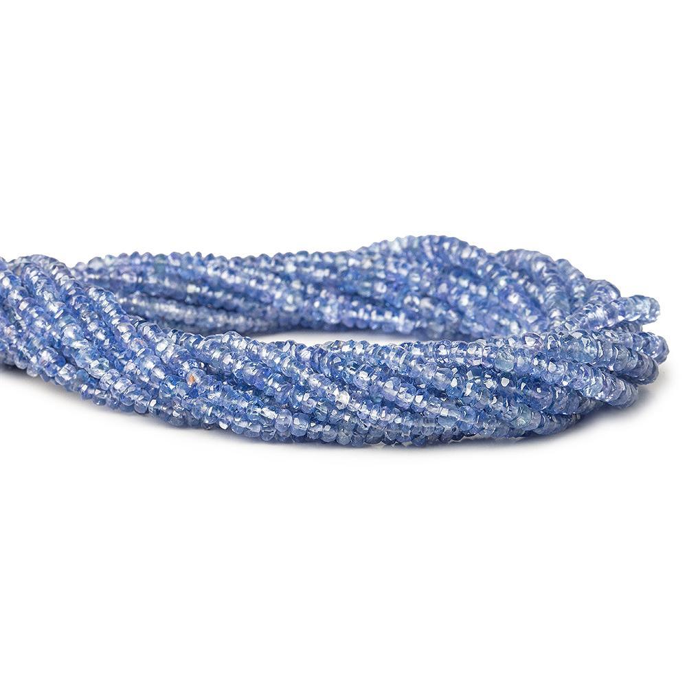 Tanzanite faceted rondelle 14 inch 190 beads - The Bead Traders