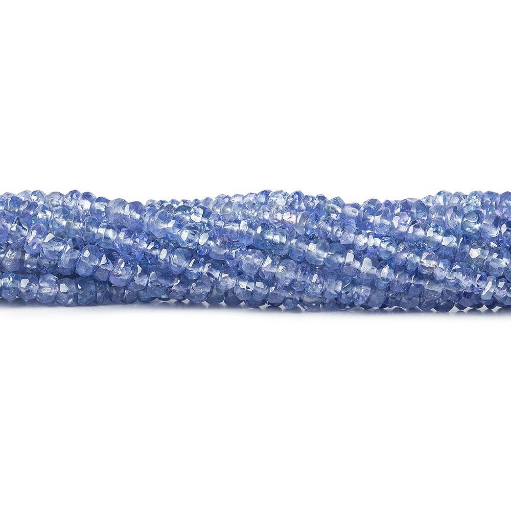 Tanzanite faceted rondelle 14 inch 190 beads - The Bead Traders