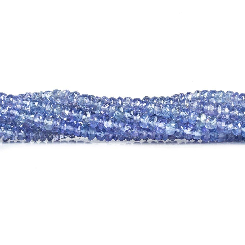 Tanzanite Faceted Rondelle Beads 15 inch 180 pieces - The Bead Traders