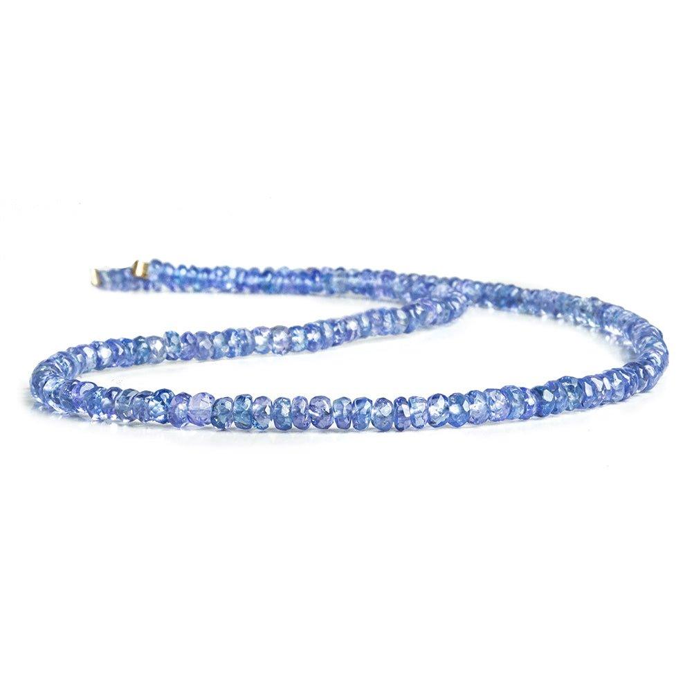 Tanzanite Faceted Rondelle Beads 15 inch 180 pieces - The Bead Traders