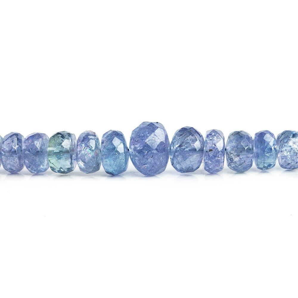 Tanzanite Faceted Rondelle Beads 16 inch 150 pieces - The Bead Traders