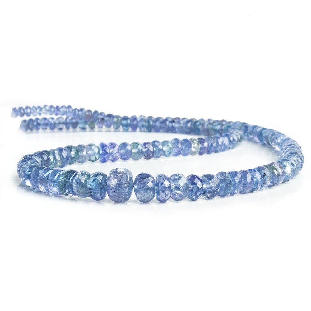Tanzanite Faceted Rondelle Beads 16 inch 150 pieces - The Bead Traders