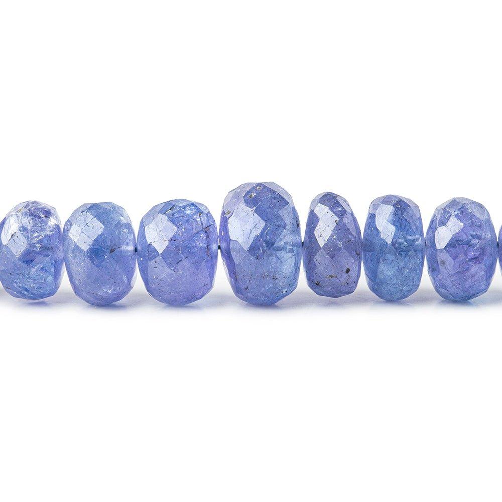 Tanzanite faceted rondelles 16 inch 112 beads 3.5mm - 6mm - The Bead Traders