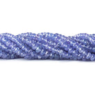 Tanzanite faceted rondelles 18 inch 145 beads 4mm average - The Bead Traders