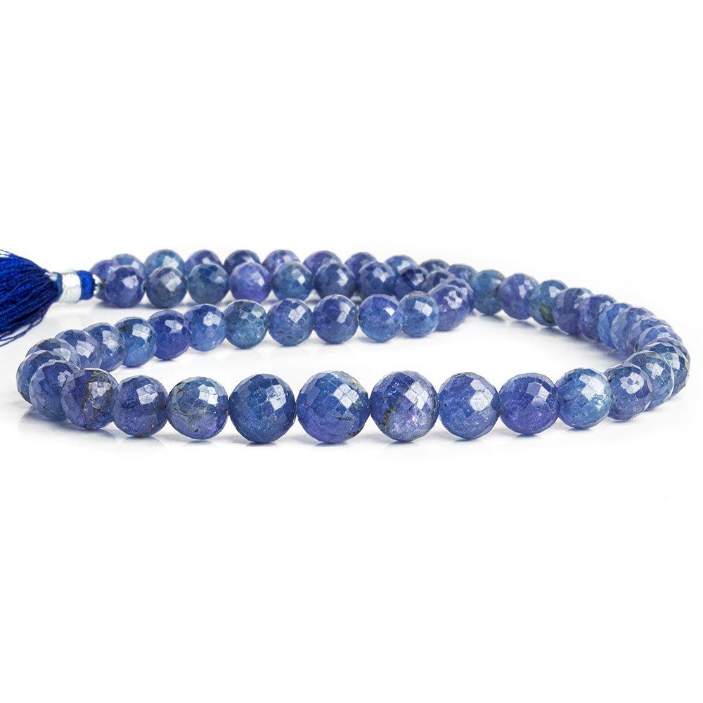 Tanzanite Faceted Round Beads 16 inch 55 pieces - The Bead Traders
