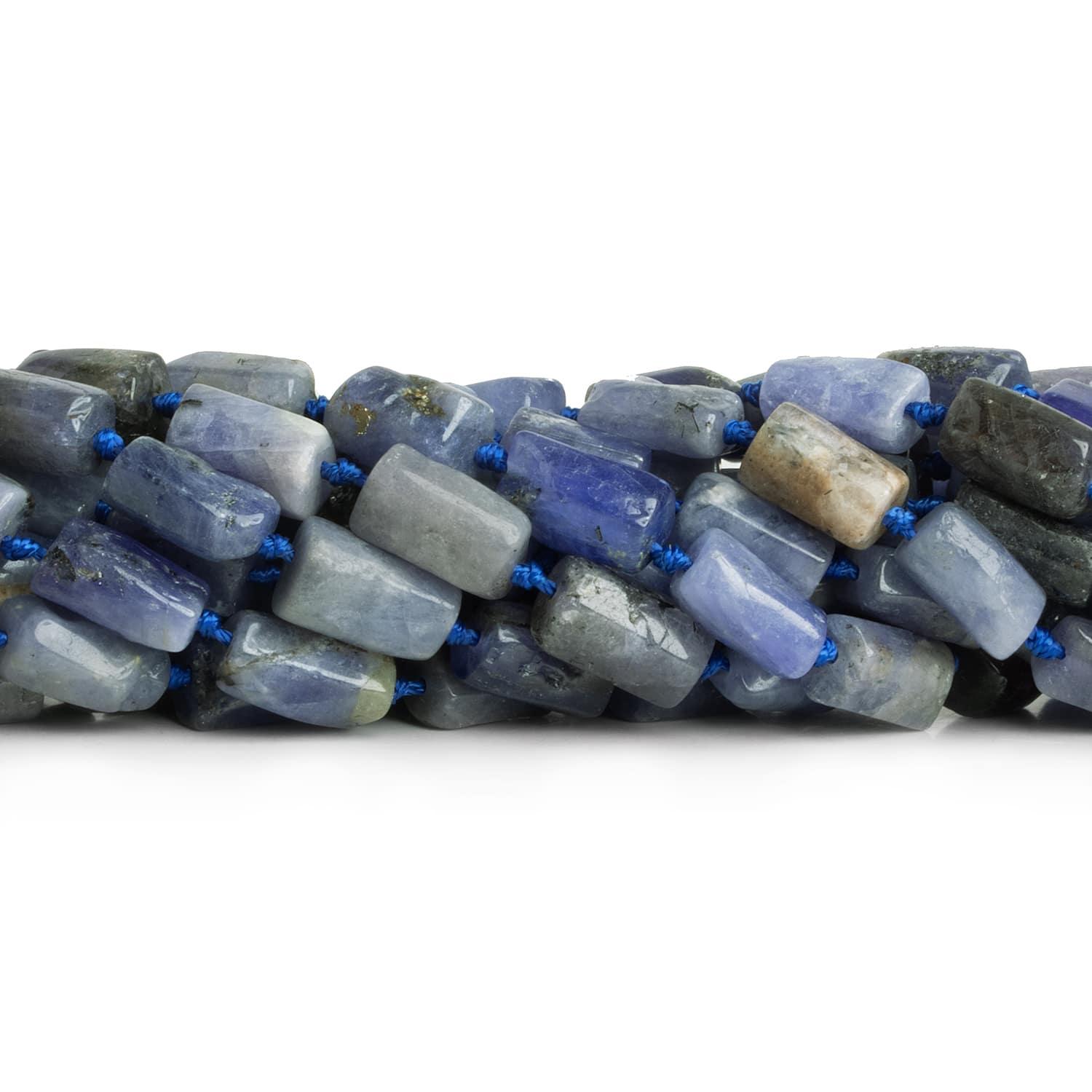 Tanzanite Faceted Tubes 17 inch 31 beads - The Bead Traders