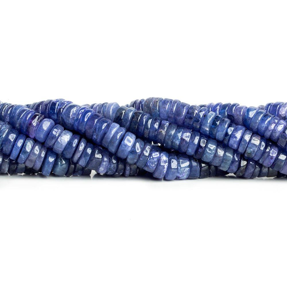 Tanzanite Plain Heishi Beads 16 inch 195 pieces - The Bead Traders