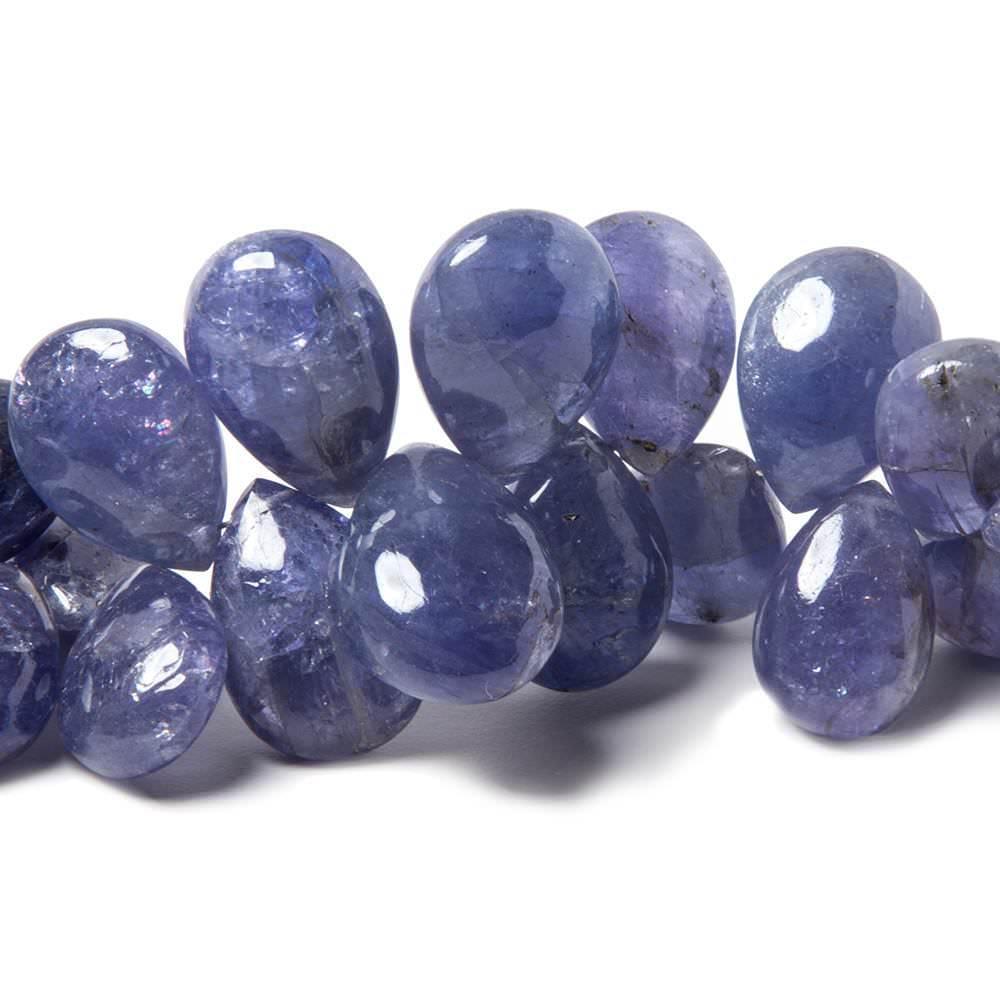 Tanzanite Plain Pear Beads A Quality 8.25 inch 62 pieces - The Bead Traders