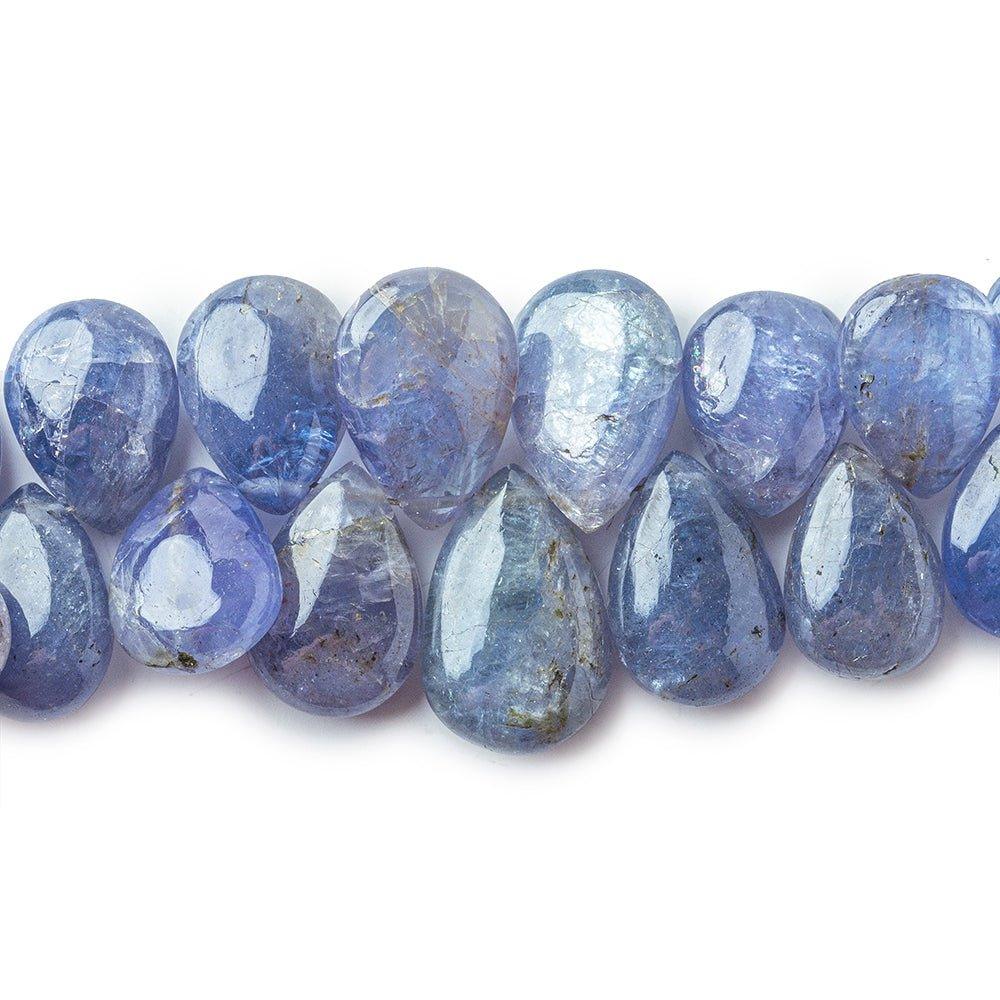 Tanzanite plain pears 8 inch 49 beads 7x5mm - 14x9mm - The Bead Traders