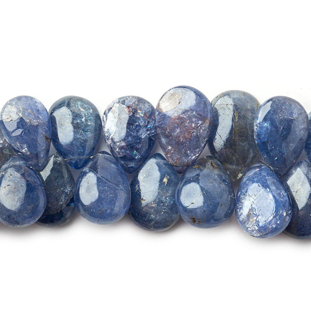 Tanzanite plain pears 8 inch 54 beads 7x5mm - 14x9mm - The Bead Traders
