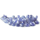 Tanzanite plain pears 8 inch 55 beads 8x5mm - 16x13mm - The Bead Traders