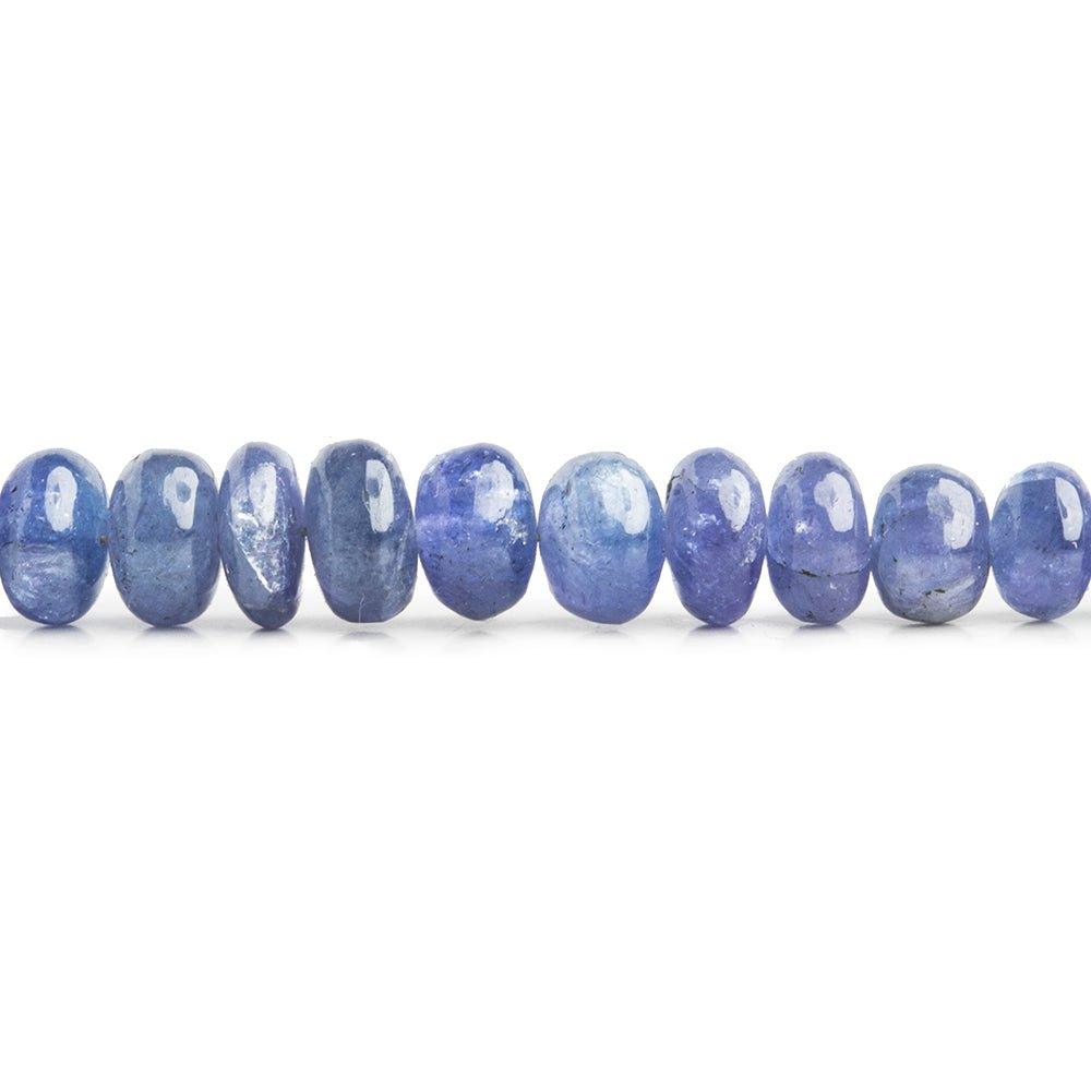 Tanzanite Plain Rondelle Beads 16 inch 105 pieces - The Bead Traders
