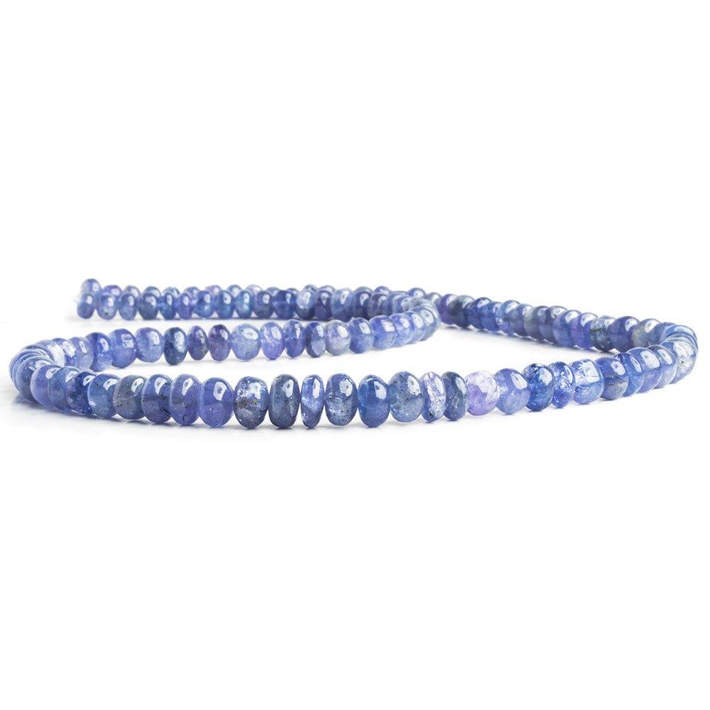 Tanzanite Plain Rondelle Beads 16 inch 105 pieces - The Bead Traders