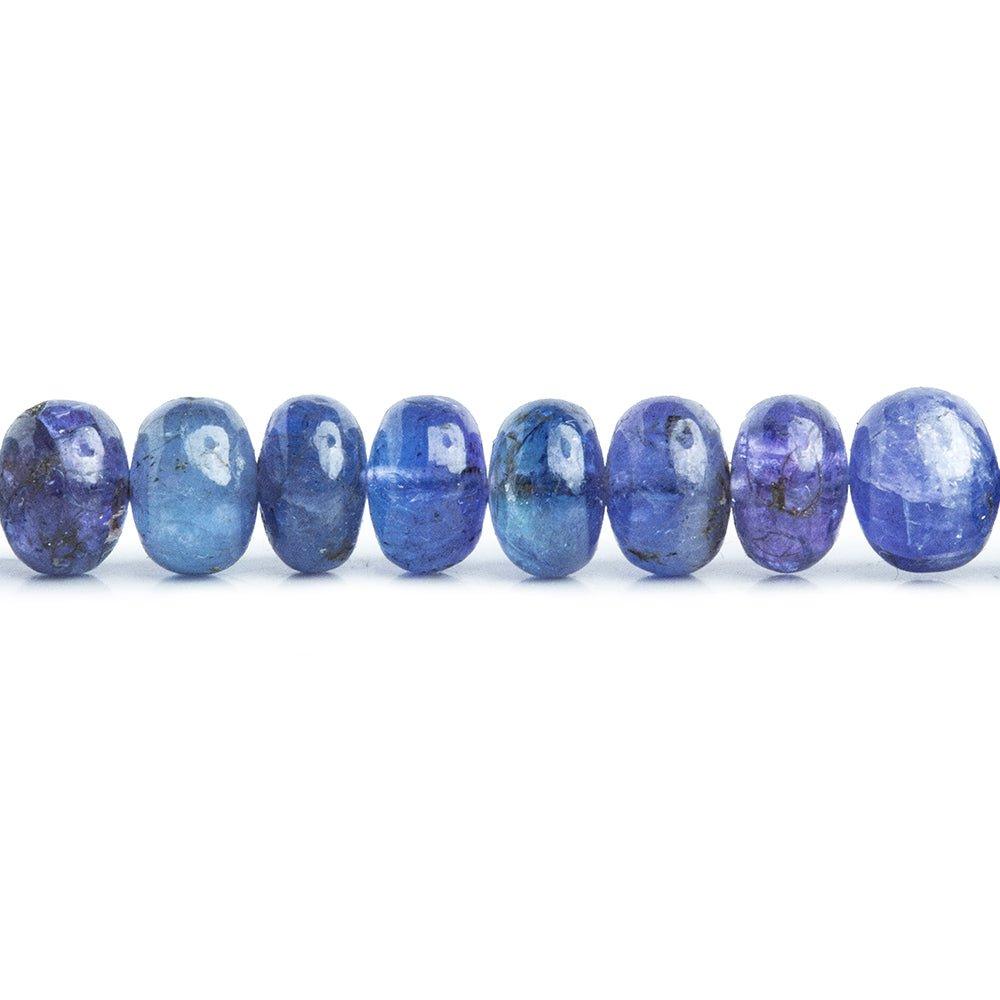 Tanzanite Plain Rondelle beads 16 inch 95 pieces - The Bead Traders