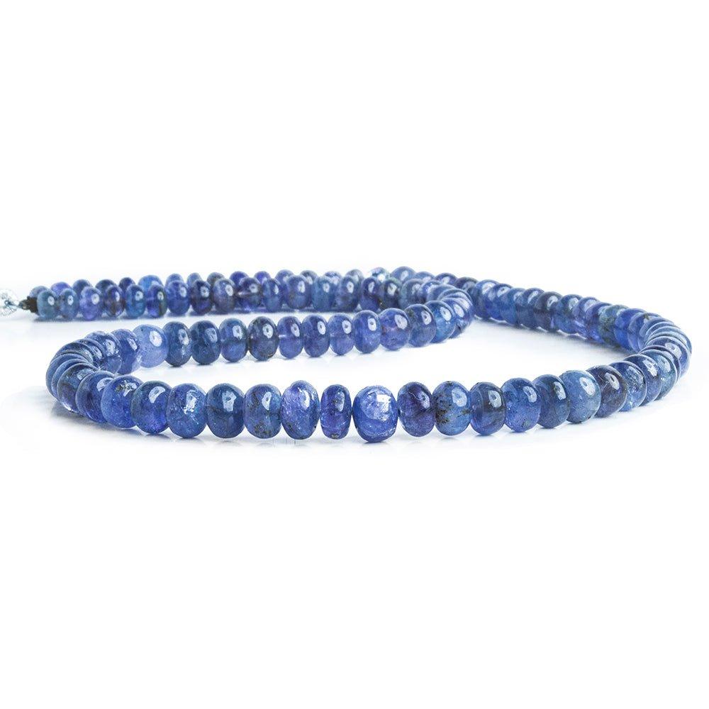 Tanzanite Plain Rondelle beads 16 inch 95 pieces - The Bead Traders