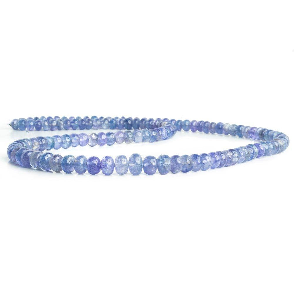 Tanzanite Plain Rondelle Beads 18 inch 120 pieces - The Bead Traders
