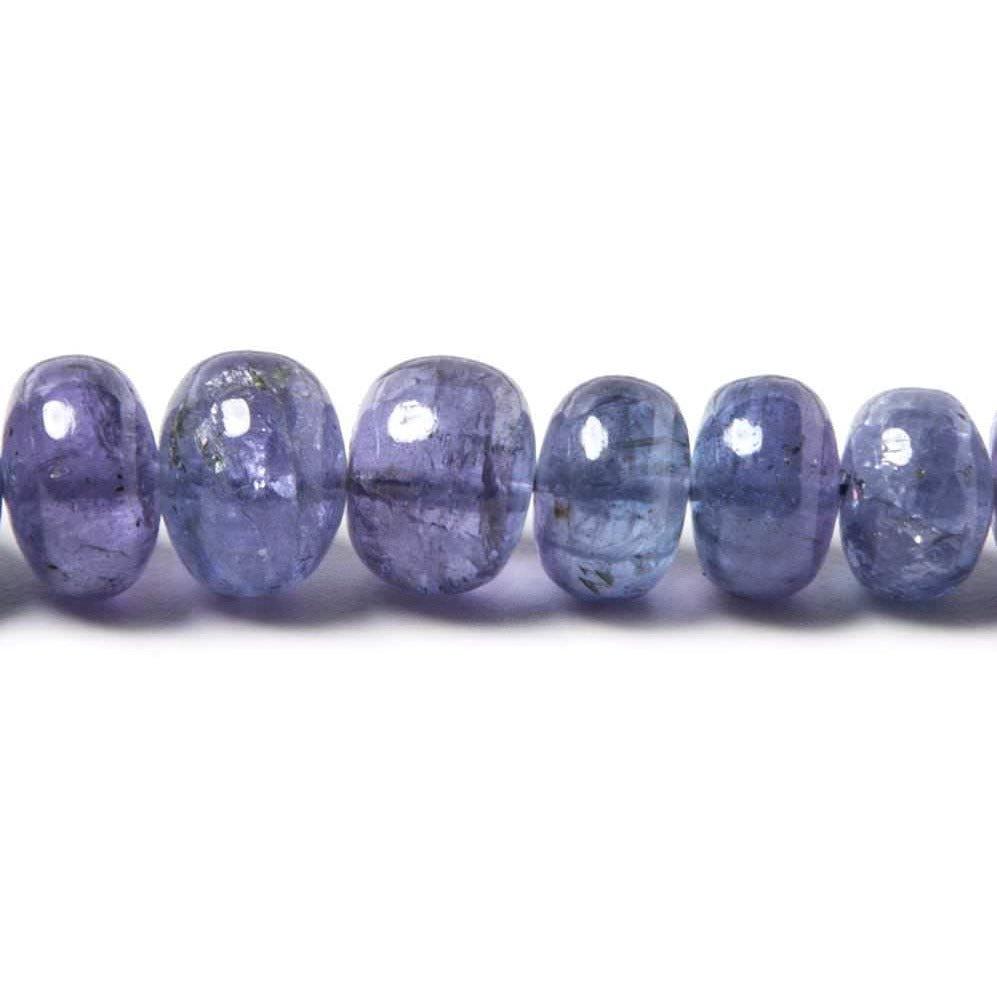 Tanzanite Plain Rondelle Beads A Grade 16 inch 115 pieces - The Bead Traders