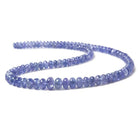 Tanzanite Plain Rondelle Beads A Grade 16 inch 117 pieces - The Bead Traders