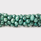 Teal Baroque Freshwater Pearls 16 inch 74 beads 7x5-6x5mm - The Bead Traders